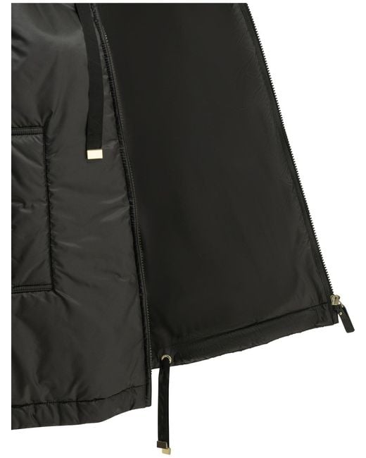 Max Mara Black Water-Repellent Sleeveless Jacket