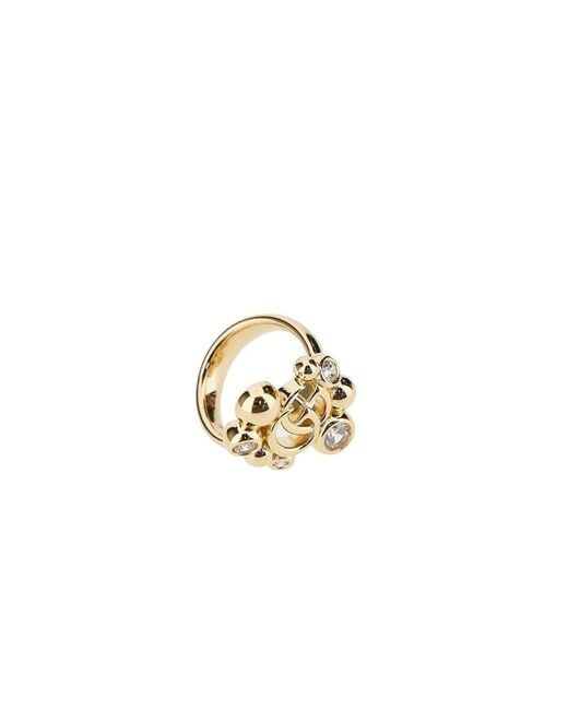 Gucci Metallic 'Gg Marmont' Ring With Zirconia