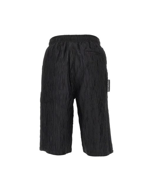 Pleasures Black 'Disguise' Pleated Shorts for men