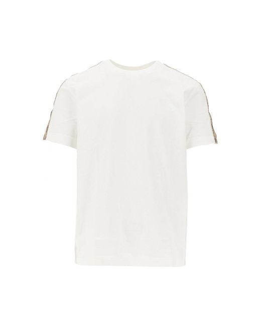 Burberry White Equestrian Knight T-Shirt for men