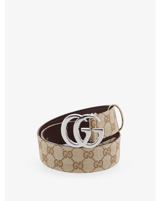 Gucci White Gg Fabric Belt for men