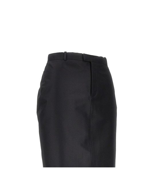 Gucci Black Silk Faille Pencil Skirt