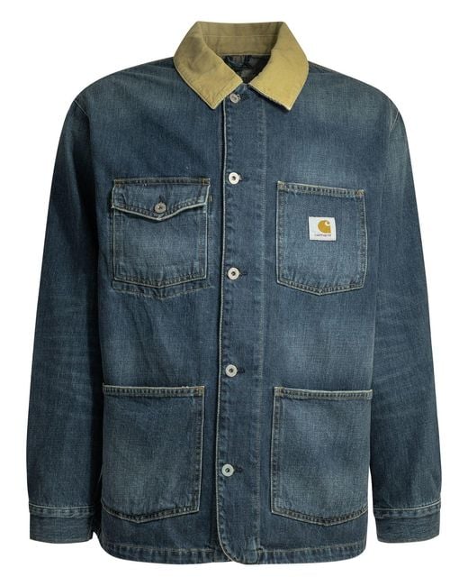 Carhartt Blue "Warren Chore" Denim Jacket for men