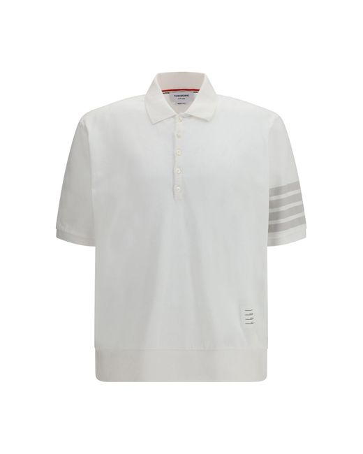 Men's White Cotton Polo