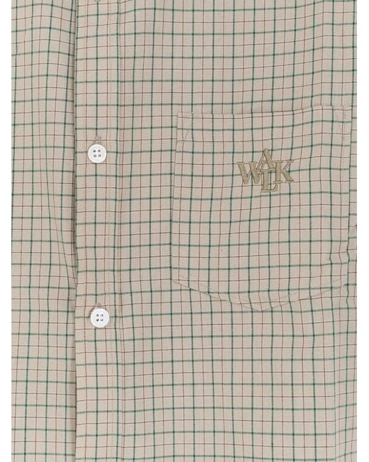Walk In Paris Gray Shirt Madras Cotton for men