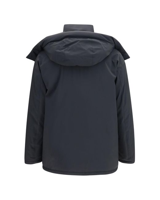 Laminar Blue Hooded Padded Jacket for men