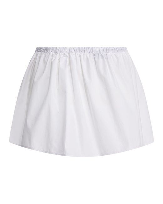 Miu Miu White Poplin Mini Skirt