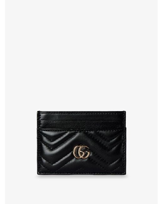 Women's Black Gg Marmont Leather Card Holder