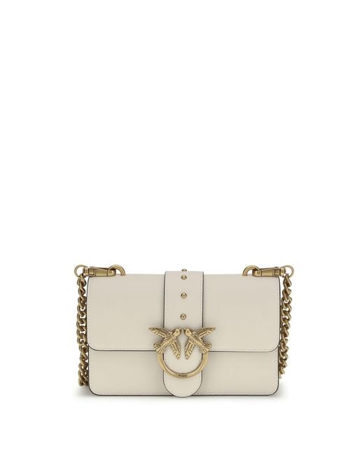 Pinko White Shoulder Bag Love One
