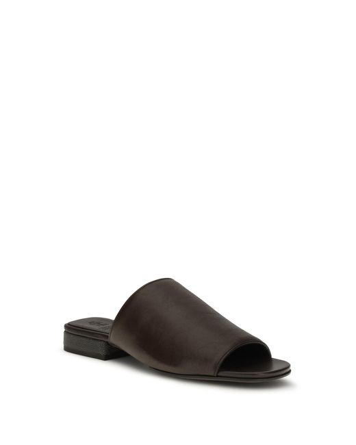 Brunello Cucinelli Black Riding Calfskin Sandals With Monili