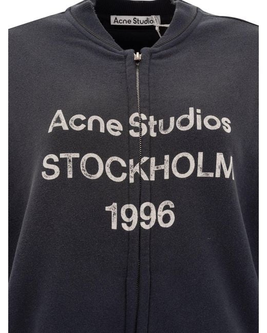 Acne Blue Fiah U Zip 1996 Sweatshirts