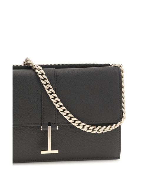Tom Ford Gray Chain Shoulder Bag