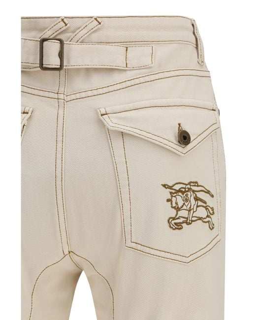 Burberry Natural High-Waisted Bootcut Jeans