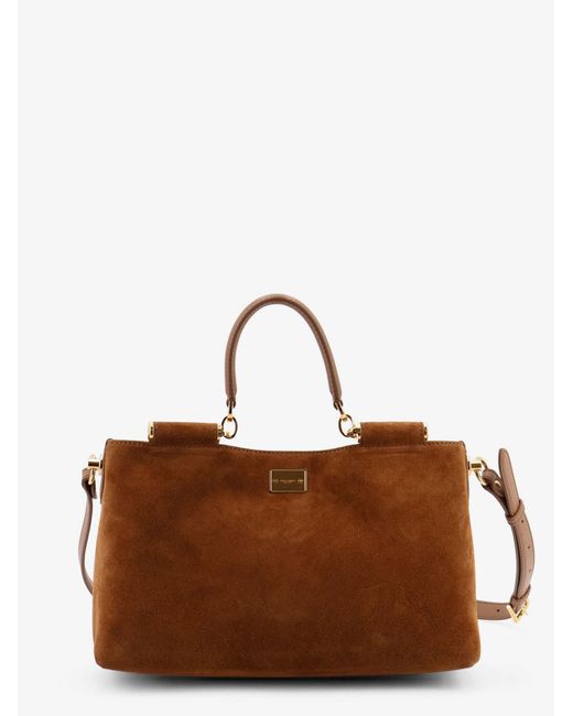 Dolce & Gabbana Brown Dolce & Gabbana Vittoria Suede Crossbody Bag