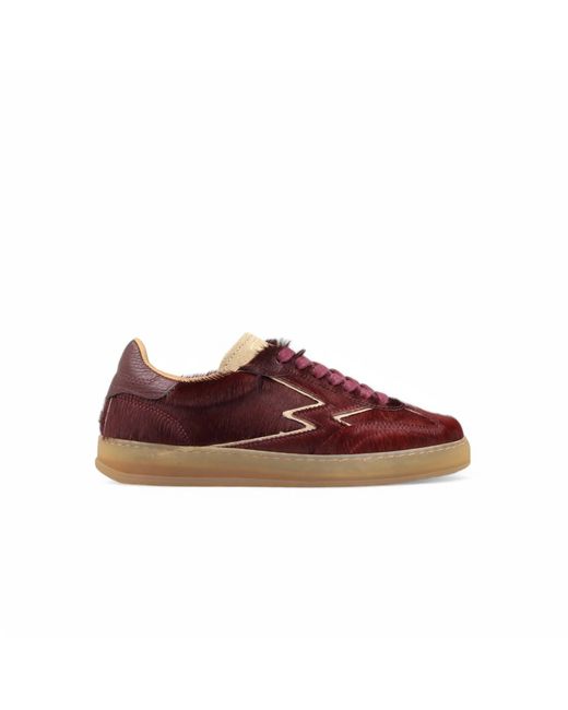 Moaconcept Brown Club Pony Skin Sneakers Bordeaux