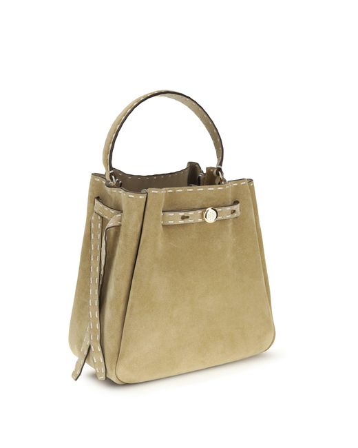 Tory Burch Metallic Bucket Bag Romy Calf Leather