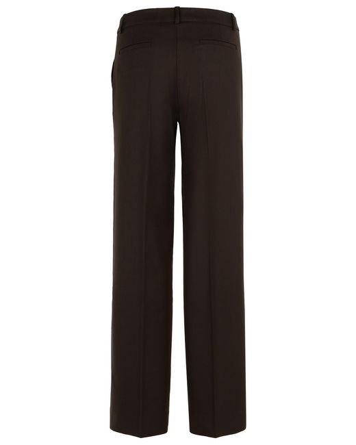 P.A.R.O.S.H. Black 'Liliuxy' Virgin Wool Pants