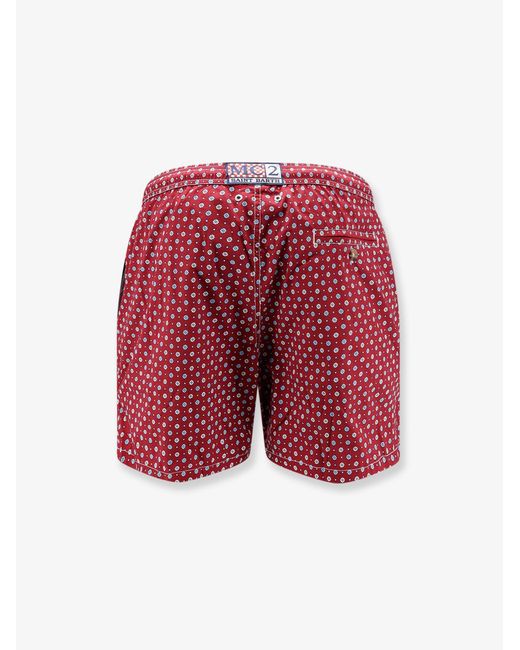 Mc2 Saint Barth Red Nylon Swim Shorts for men