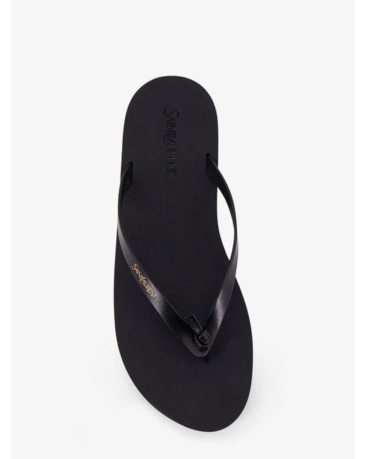 Saint Laurent Black Party Low Rubber Sandals for men