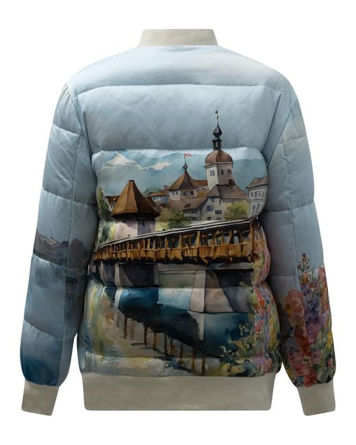 SLEEP NO MORE Gray "Luzern" Bomber Jacket