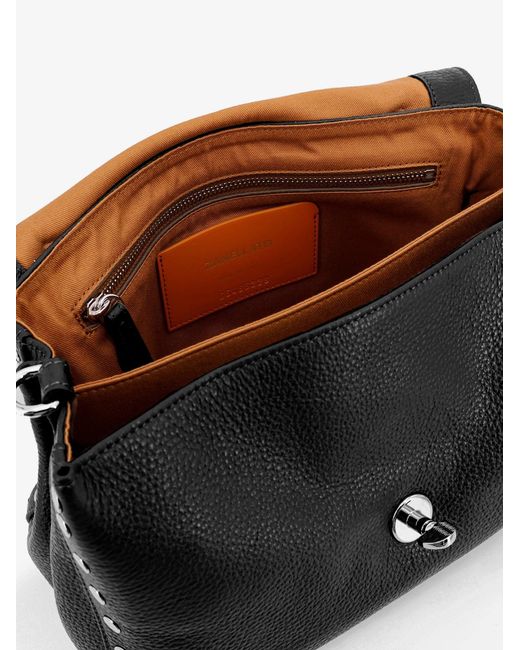 Zanellato Black Postina S Leather Crossbody Bag