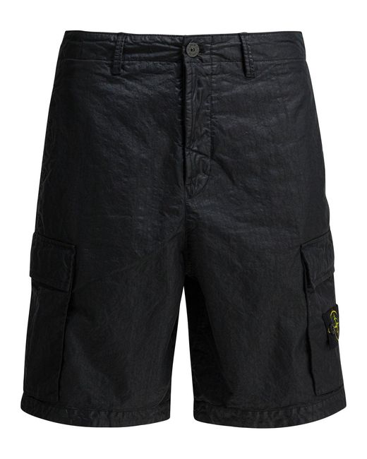 Men's Black Wide Fit Cargo Shorts