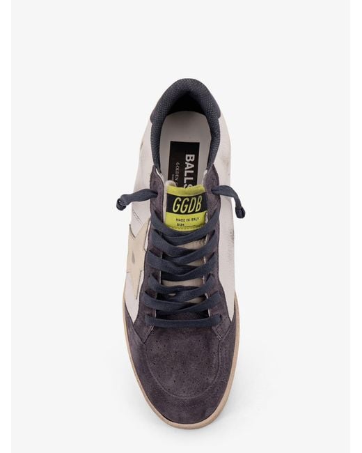 Golden Goose Deluxe Brand Multicolor Deluxe Brand Ballstar Leather Sneakers And Suede With Side Logo for men