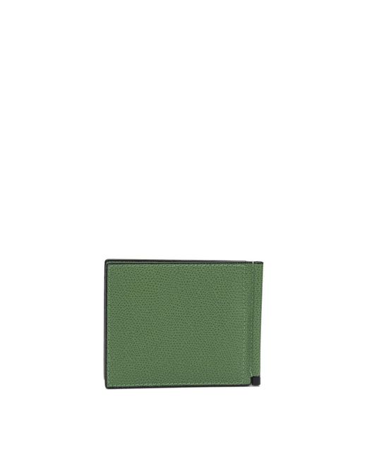 Valextra Green Grip Semplice Wallet for men