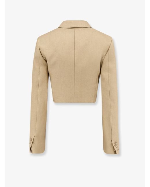 Max Mara Natural Mxsbuono Linen Blazer