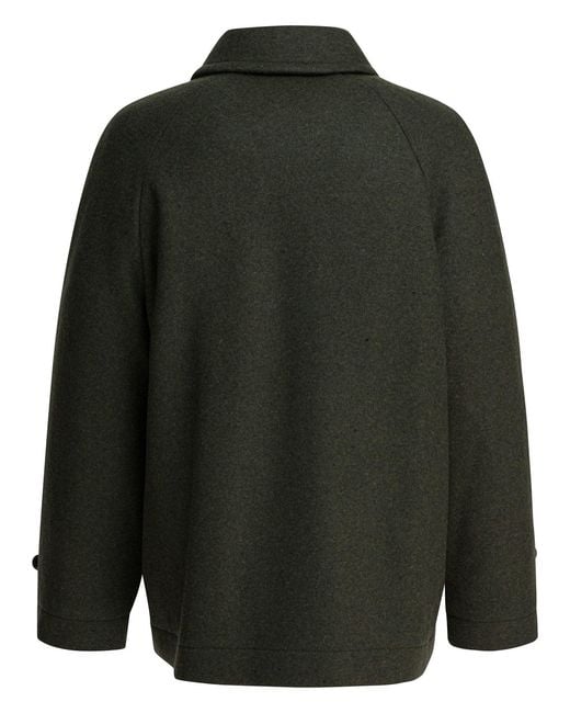 Circolo 1901 Black Wool Double-Breasted Coat