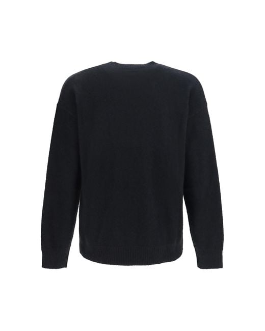 Laneus Blue Cashmere Silk Crewneck Sweater for men