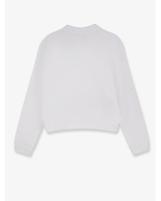 Dolce & Gabbana White Dolce & Gabbana Cotton Sweatshirt With Logo Embroidery