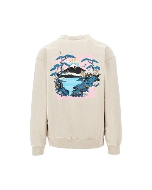 Mauna Kea White 'Samurai' Crewneck Sweatshirt for men
