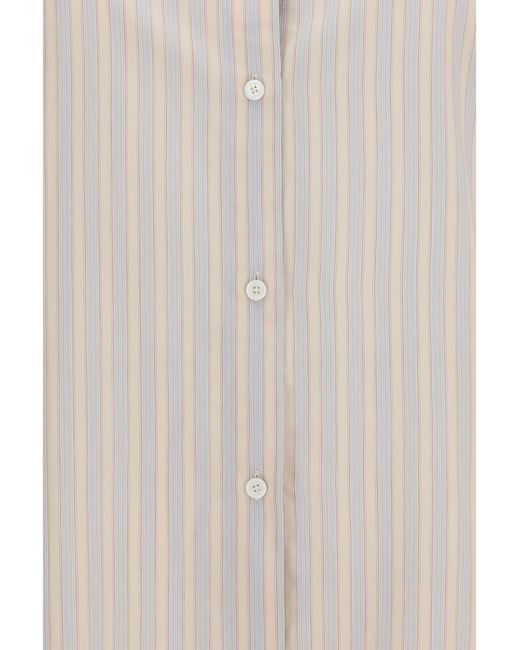Totême White Oversized Striped Shirt
