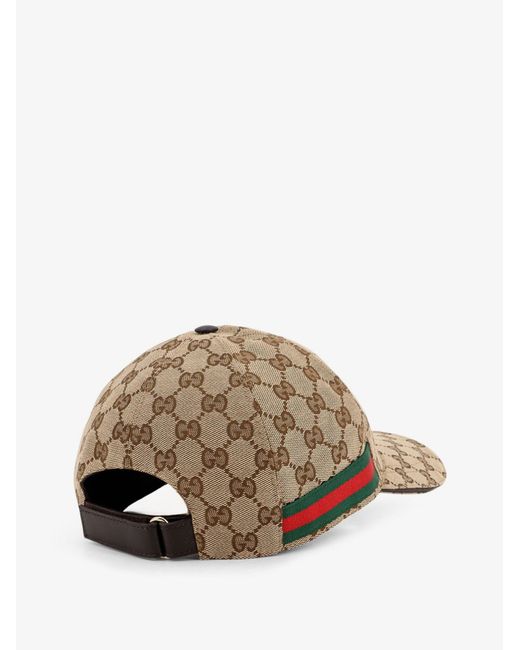 Gucci Natural Gg Fabric Baseball Hat for men