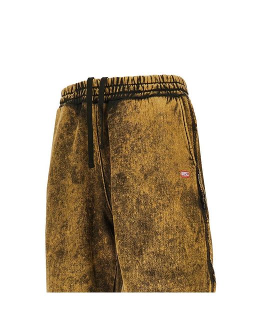 DIESEL Natural Cotton-Blend Relaxed Fit Track Pants for men