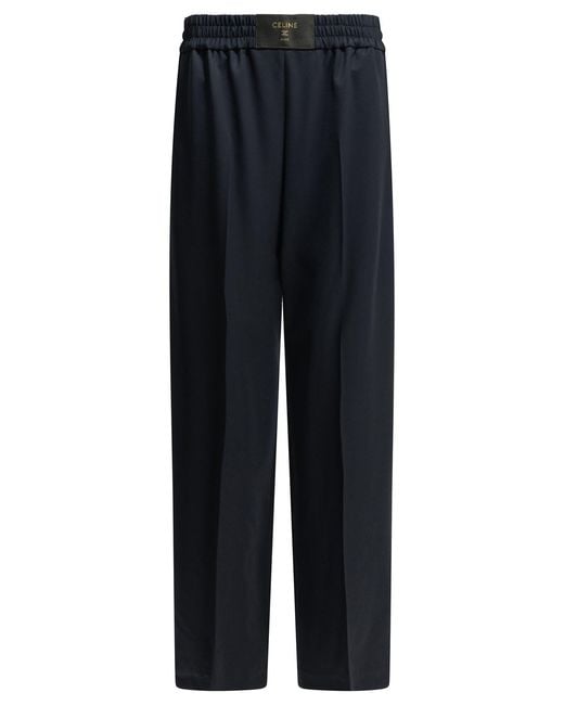 Céline Blue Wool Trousers
