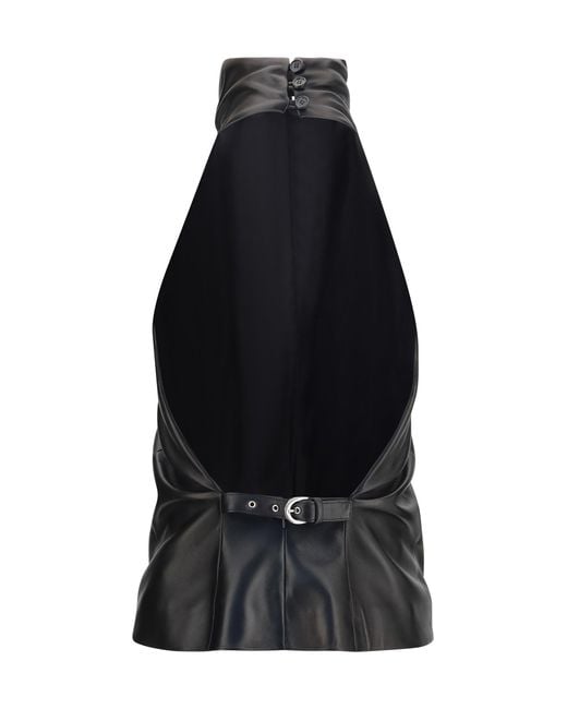 Khaite Black Rone Leather Top