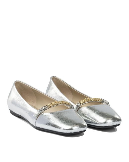 Pinko White Ballerinas