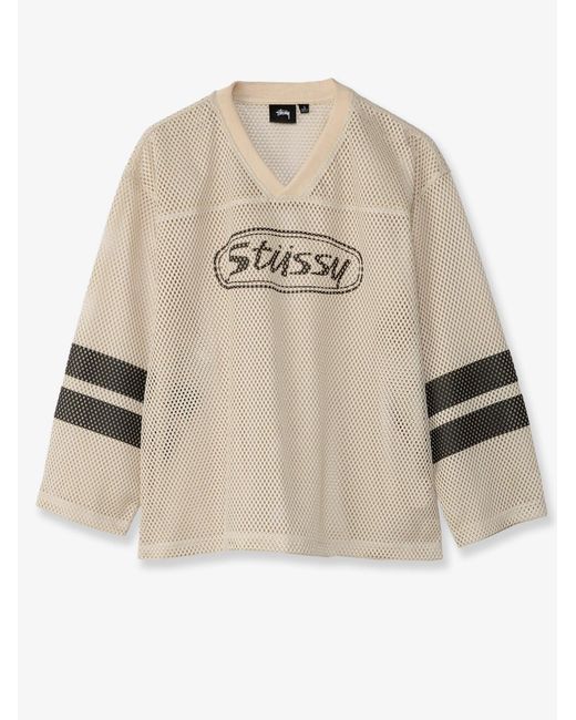 Stussy Natural Perforated Nylon T-Shirt for men