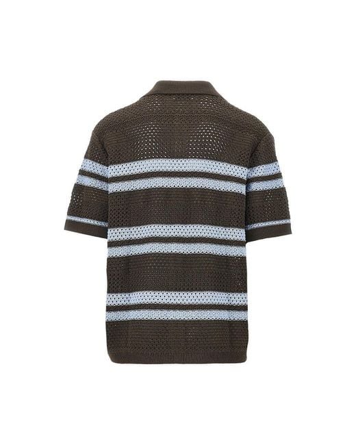 Les Deux Black 'Gianni' Knitted Shirt for men