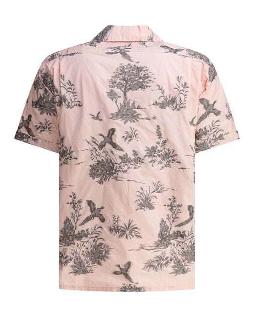 Beams Plus Beach Shirts Pink for men