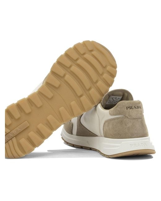 Prada White "Prax" Sneakers for men