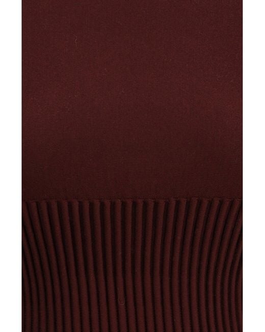Alaïa Red Alaã¯A Rib Wool Top