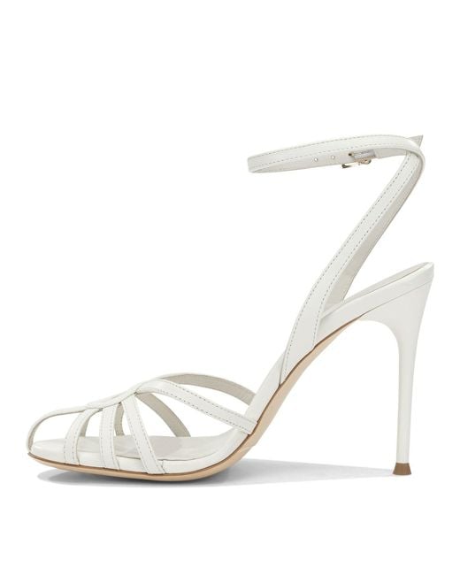 Sergio Levantesi White Leather Sandals