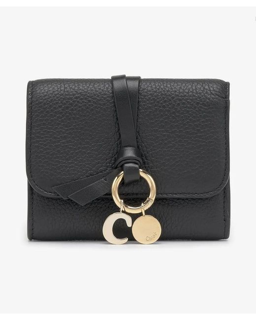Women's Black Chloé Alphabet 3-Fold Wallet
