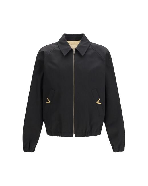 Valentino Black Collared Jacket for men