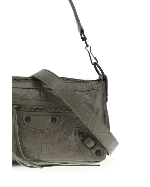 Balenciaga Gray Le City Moto Mini Handbag