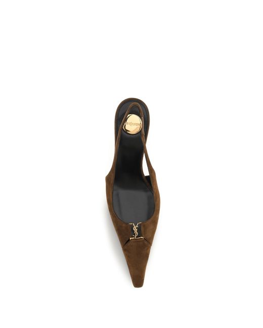 Saint Laurent White Babylone Breteuil Pumps