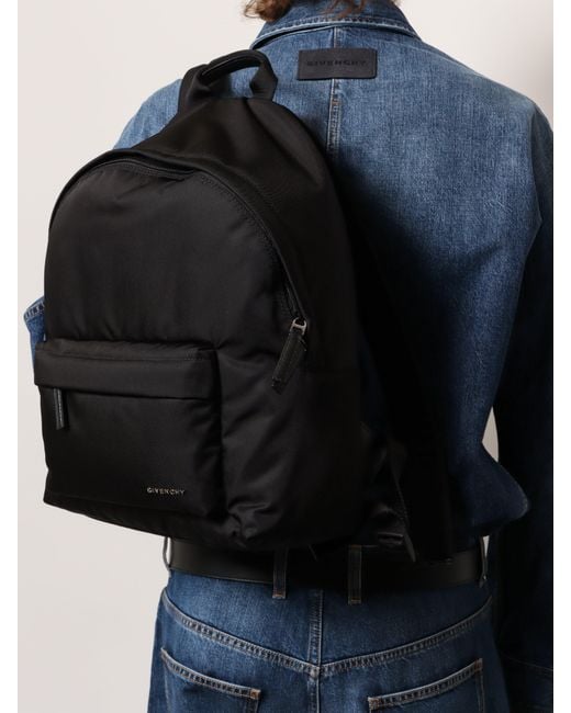 Givenchy Black Blak Canvas Backpack for men